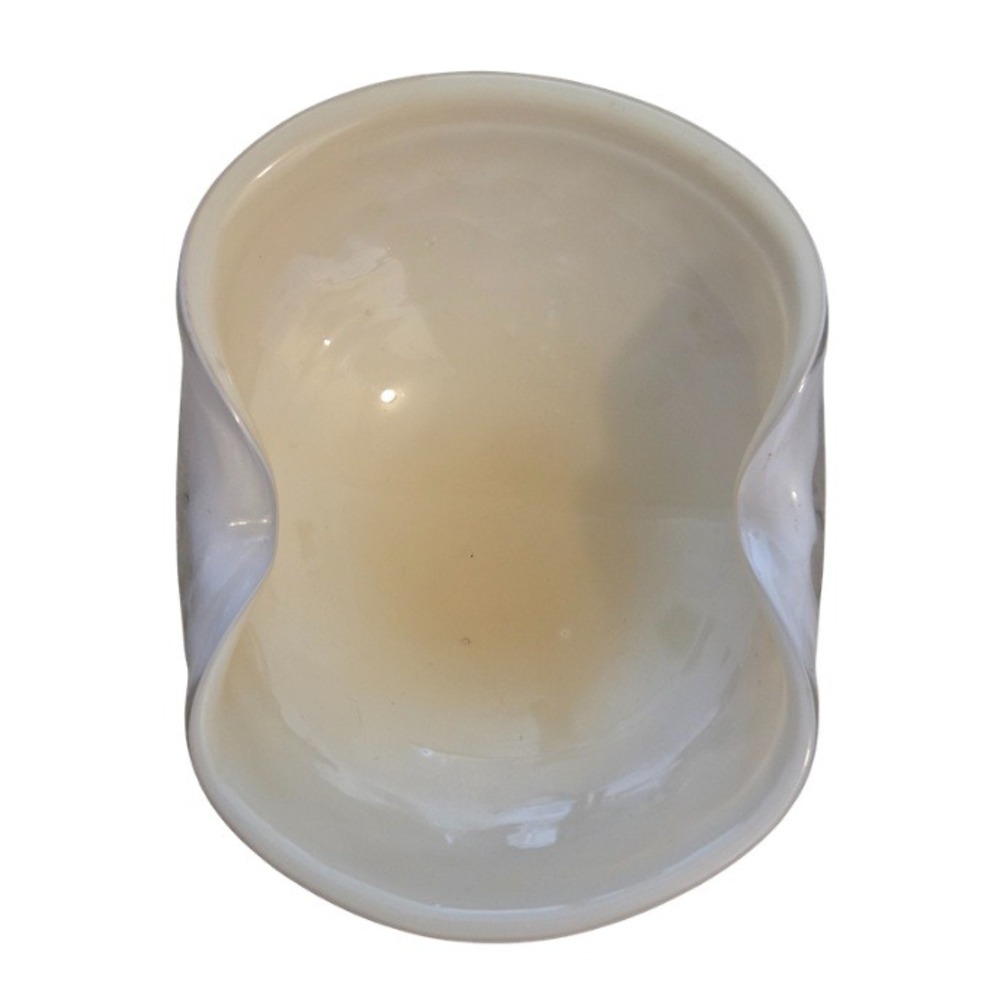 Vintage Mid Century Murano Swirl‎ Glass Bowl Candy Dish Ashtray Clear White